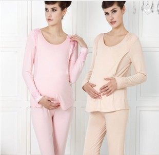 宜栖秋冬孕妇保暖衣裤哺乳衣套装