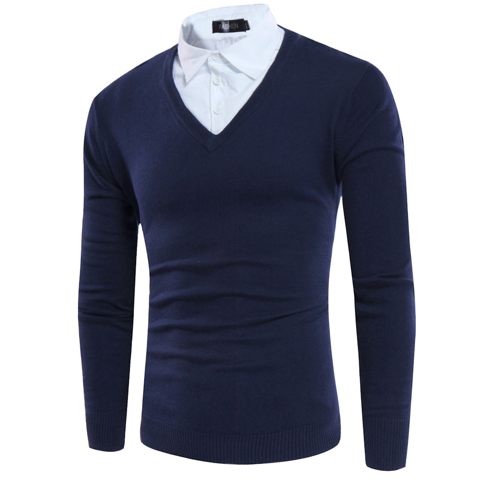 sweater Men 's Sweater V Neck Cotton Sweater Long-sleeved T-shirtin the Men's clothing, Knitwear/Sweaters  category - from Buy2taobao.com to provide professional Taobao agent buy service