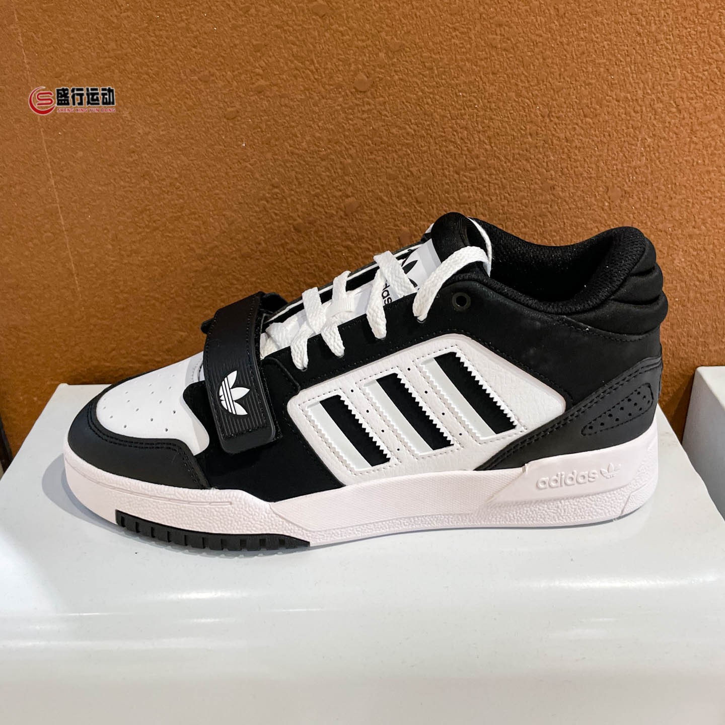 阿迪达斯男女鞋2026年冬季DROP STEP3.0休闲篮球风平底板鞋KI1255