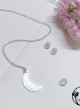 清浅古风醋酸铜镀银女项链