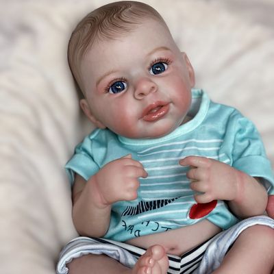 18inch手工高端仿真娃娃Reborn精致彩绘3D皮肤重生娃娃儿童礼物