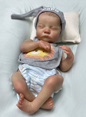 OtardDolls 45厘米仿真婴儿玩具闭眼Levi 半搪胶棉身高彩仿真娃娃