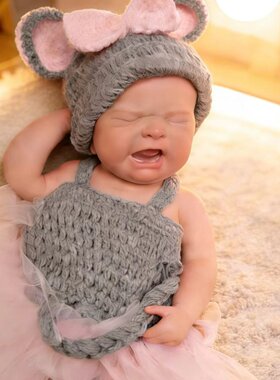 45厘米重生娃娃3D高彩实心硅胶手感柔软仿真婴儿家政培训玩具礼物