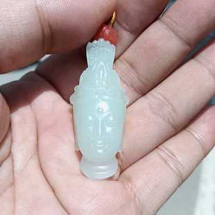 彩云轩精品玉器17.1克新疆和田玉羊脂玉白玉观音挂件吊坠