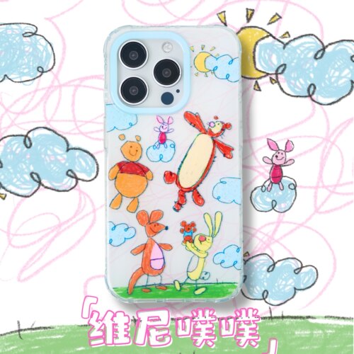 星期天维尼噗噗蜡笔小熊手机壳