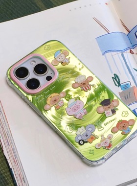 【支持17】八个小鼻嘎文创螺旋镭射日系复古艺术家授权可爱手绘简约日韩IMDiPhone16ProM苹果15华为mate70