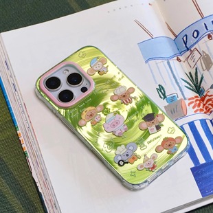 八个小鼻嘎文创螺旋镭射日系复古艺术家合作可爱手绘简约日韩IMDiPhone16ProM苹果15华为mate70 正版 授权