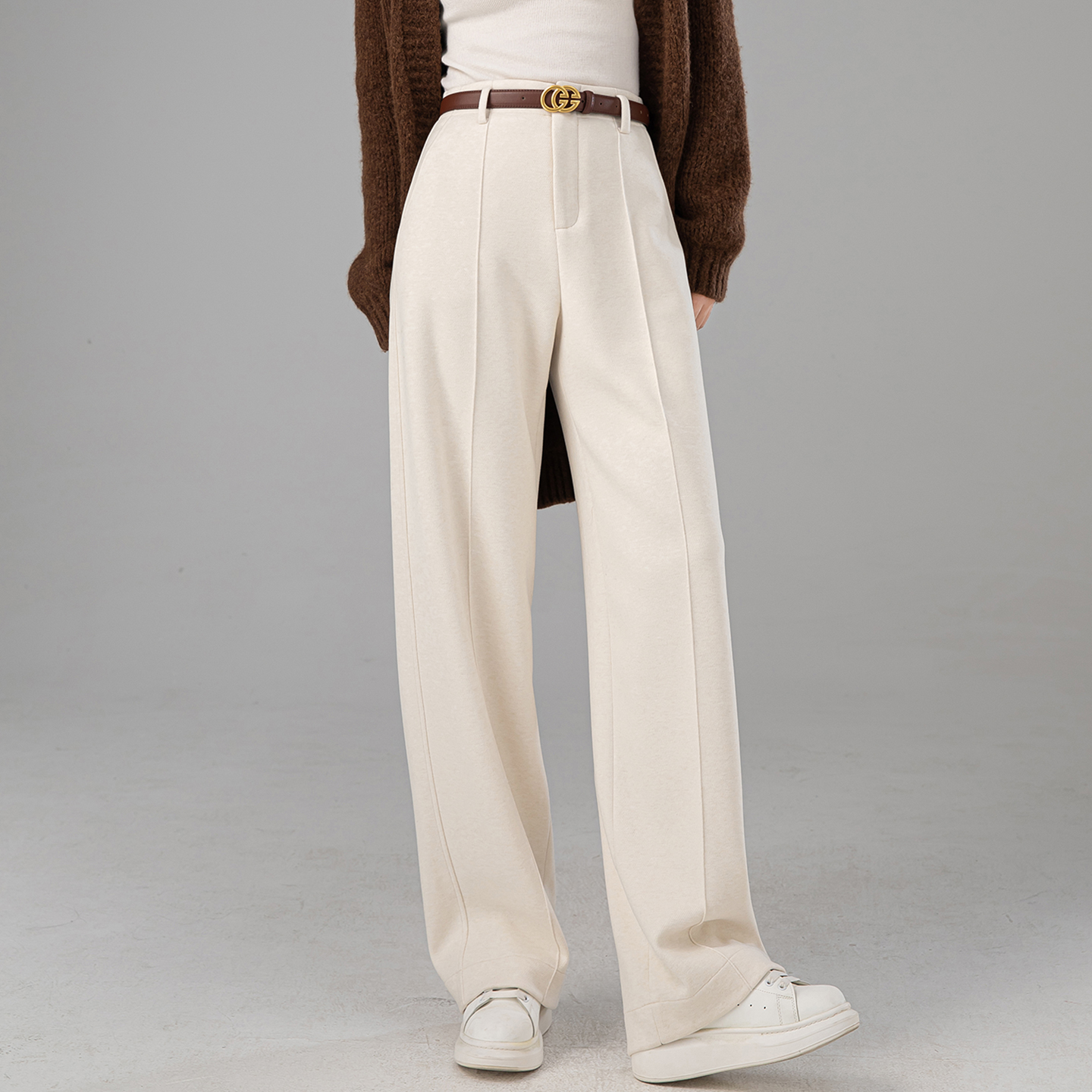 醋酸羊毛香蕉裤中缝加厚糯米裤