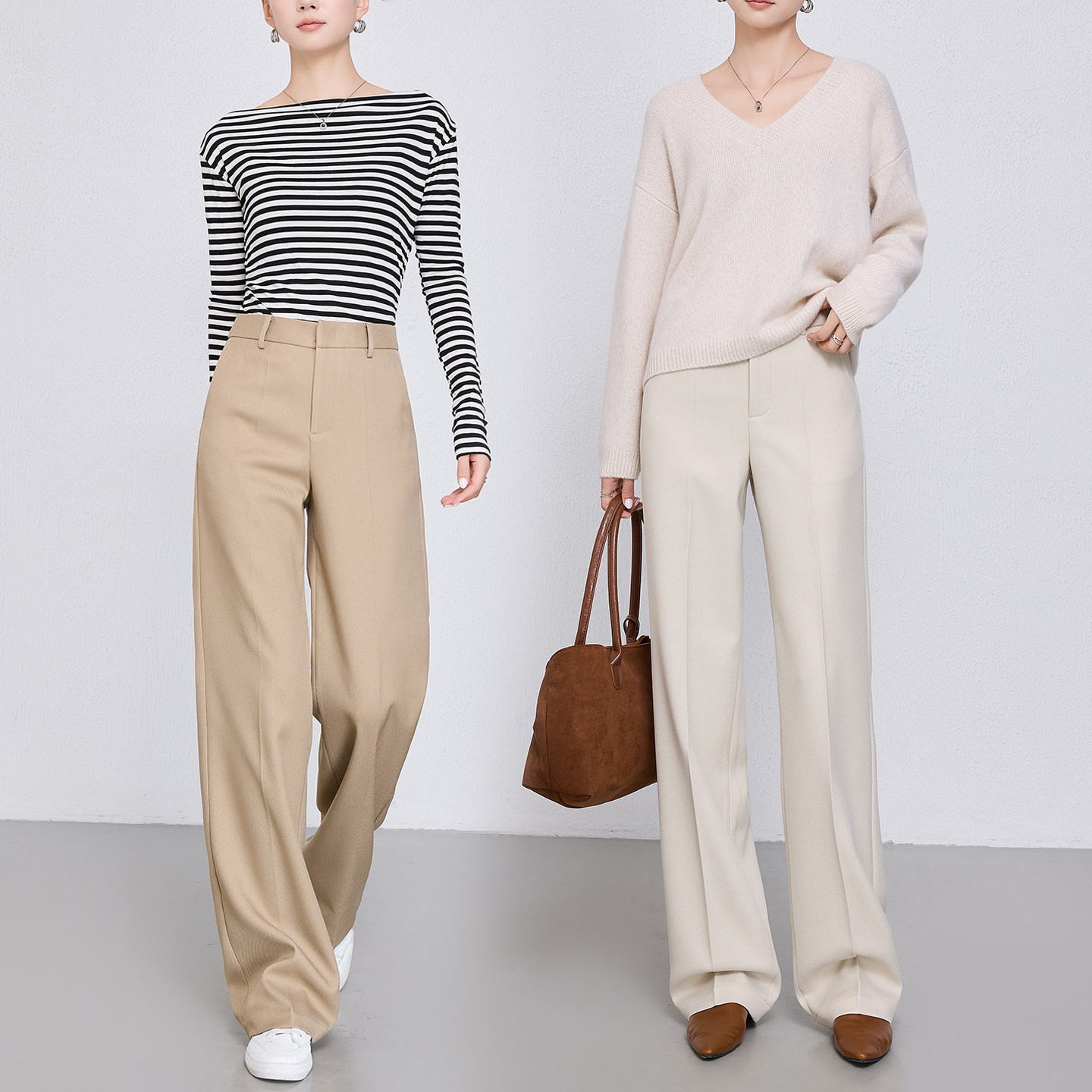 机洗免烫显瘦西装裤女长裤子垂感2025秋季新款通勤窄版直筒裤米白,女装/女士精品,休闲裤,淘宝优惠券,粉丝福利购,淘宝优惠卷