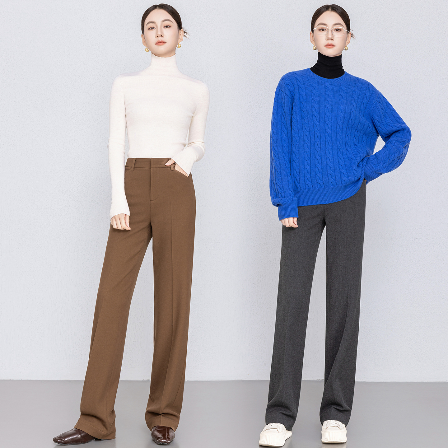 抗皱易打理百搭显瘦基础款西装裤