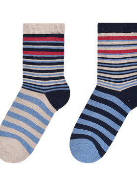 棉元素女士袜子春秋季简约提花袜学院风舒适女生棉质中筒袜F20097