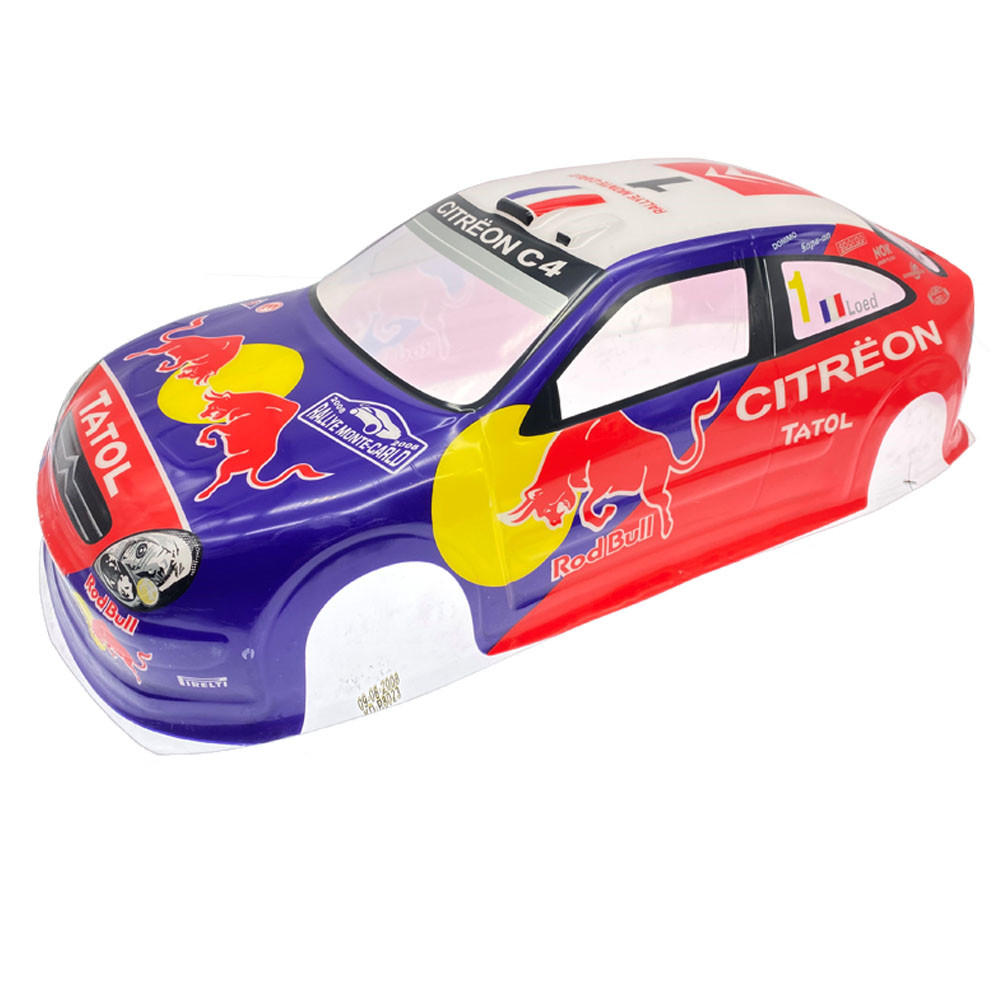 1/10拉力/竞速/漂移 雪铁龙拉力车壳WRC 红牛涂装 195mm PVC车壳