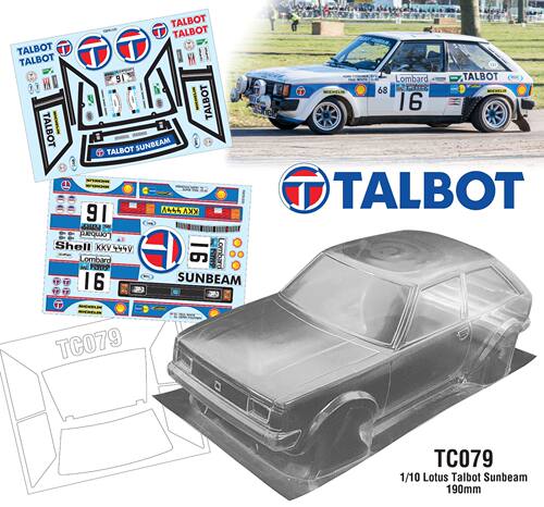 1/10 Lotus Talbot Sunbeam透明PC車殼 TC079 轴距258mm运费6元
