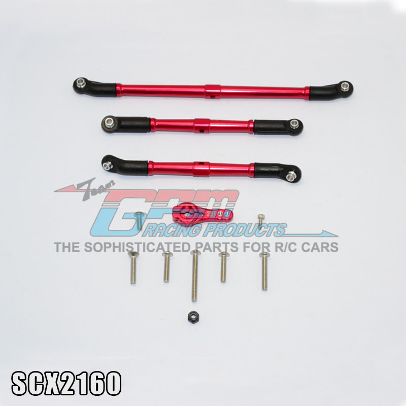 GPM90046.90047攀爬车SCX10 II前面正反牙可调转向拉杆 25T舵机臂