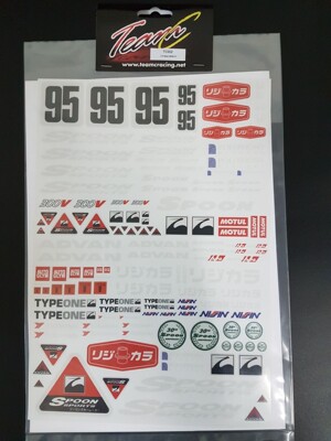 1/10 Spoon/Castrol/Mugen/Advan 透明貼紙 A4  运费6元