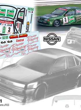 1/10 Nissan Primera JTCCTC011 190mm 透明PC附尾翼 运费6元