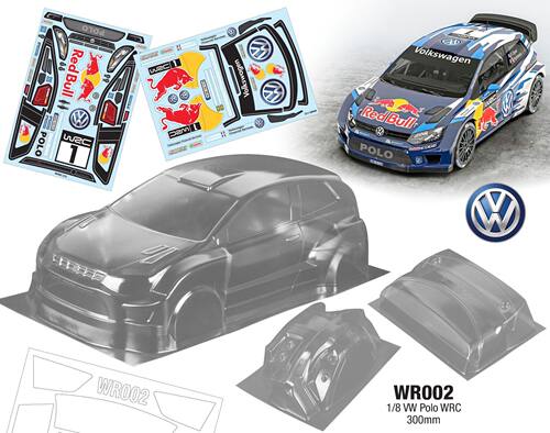 1/8 VW Polo WRC WR002 轴距300mm  透明PC  附尾翼/灯杯 运费6元