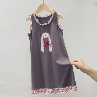 女童睡裙夏款儿童睡衣宝宝裙子女孩2026公主风大童冰丝薄款家居裙