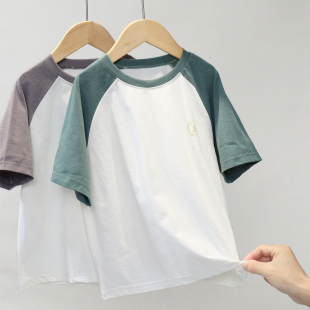 男童t恤女童春款2026新款儿童短袖冰丝男孩上衣大童夏季速干半袖