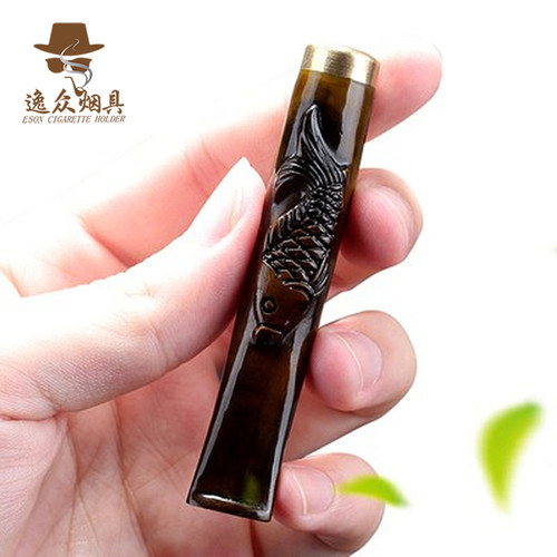 正品海柳烟嘴 血柳雕刻过滤烟嘴 循环型加长过滤芯 粗细烟嘴包邮