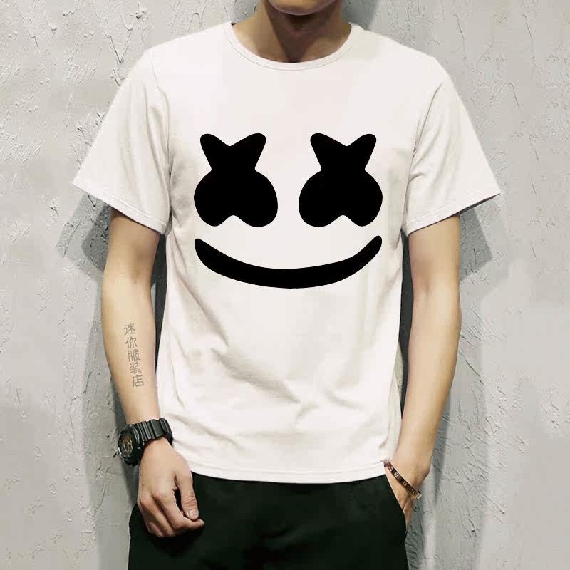 DJ电音棉花糖同款短袖T恤Marshmello摇滚周边2019夏季新款短袖潮在类目 男装, T恤中 - 来自Buy2taobao.com提供专业的淘宝代购服务