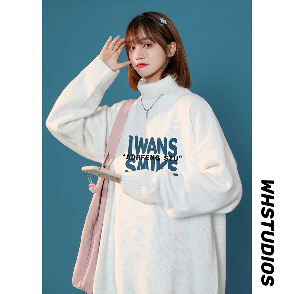 中性冬季宽松百搭毛衣男女潮流针织衫M6911P65控78加绒P75，男装针织衫/毛衣，电商A268