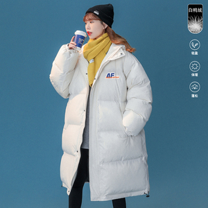 中性港风 冬季慵懒宽松连帽长款羽绒服外套新 YR6150 P285 控358,男装羽绒服,电商A268