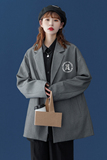 中性秋季潮流休闲翻领西服小西装外套上衣男女新XZ614P75控88，男装西服，电商A268