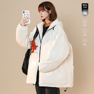 中性风 冬季反光标宽松连帽羽绒服羽绒外套潮 YR6101 P255 控299图片