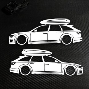 适用于新款21款奥迪a6 allroad B9贴纸车窗玻璃装饰行李箱改装贴