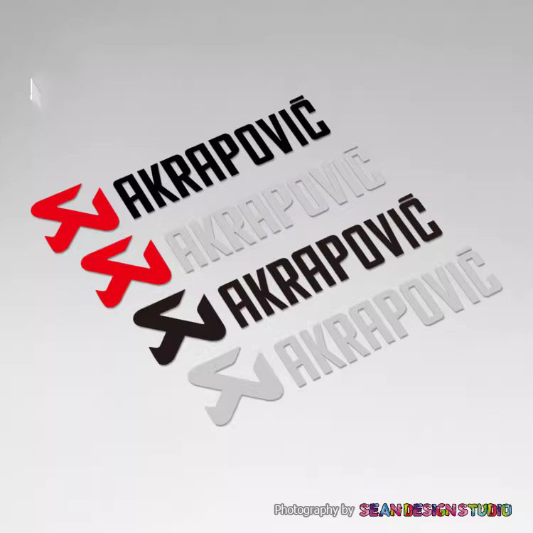 AKRAPOVIC 天蝎 A款 改装排气管 摩托车贴纸 05 车身防水反光贴花