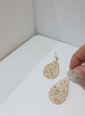 流素losu —雪花秘语-新年耳饰浪漫原创设计款艺术耳环