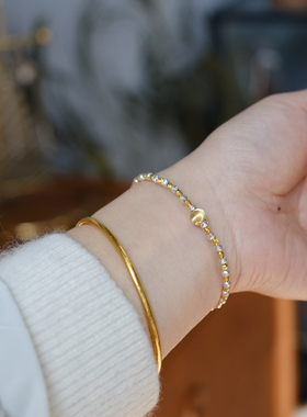 losu流素.925银金银珠轻奢高级感精致手链