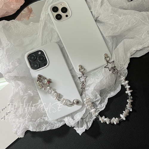 iphone液态硅胶珍珠链防摔手机壳