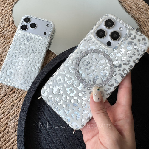 InTheCase时髦豹纹百搭款iphone17带挂钩ins风磁吸手机壳适用苹果