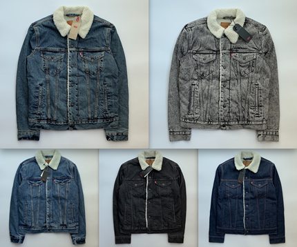 现货Levi's/李维斯男纯棉羊羔绒牛仔夹克加绒加厚保暖冬款外套