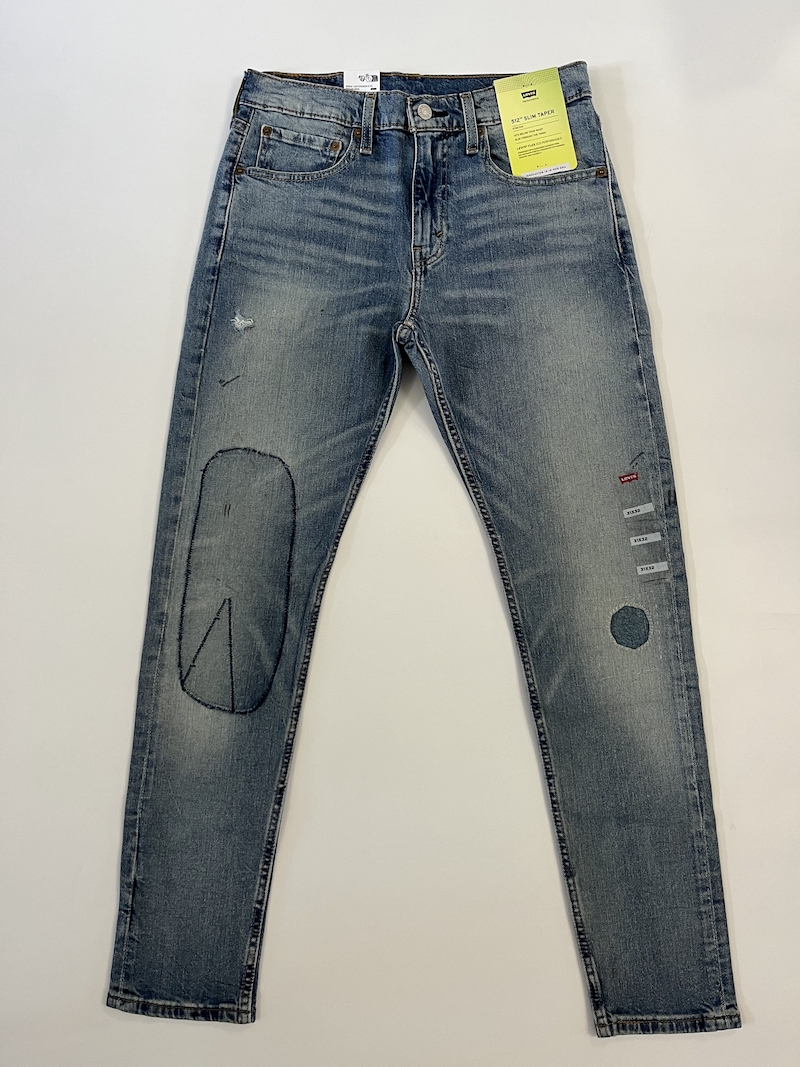 李维斯男512蓝色修身小脚牛仔裤