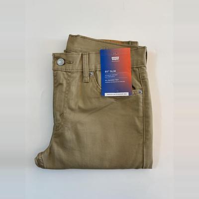 现货Levi's/李维斯男511卡其色水洗修身软棉牛仔裤045113376