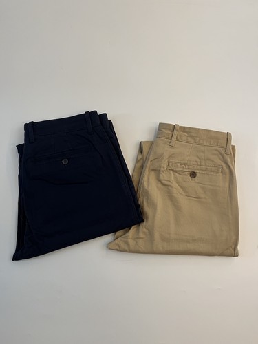 现货J.CREW男纯色中高腰宽松直筒休闲裤chino#BR813