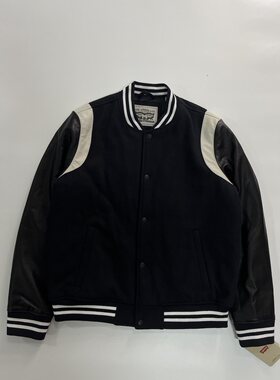 现货Levi's/李维斯皮袖拼接加厚羊毛棒球夹克冬款#LM2RP376
