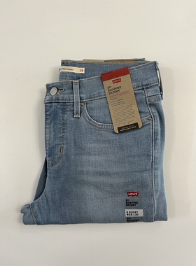 现货Levi's/李维斯女311浅蓝水洗中腰小脚牛仔裤196260205