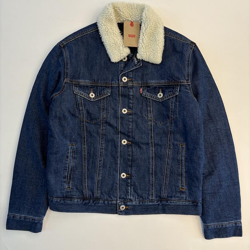 现货Levi's/李维斯男羊羔绒翻领加厚保暖牛仔夹克#A84100000