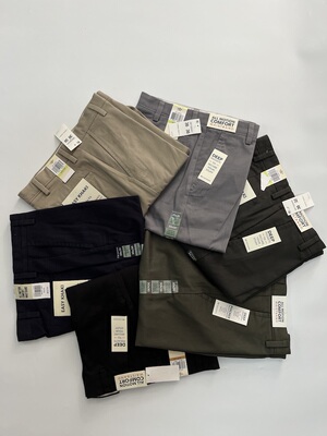 现货Dockers男D2常规直筒中腰纯色休闲裤上班商务裤