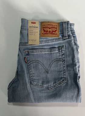 现货Levi's/李维斯女薄款浅蓝水洗宽松锥形小脚牛仔裤198870197
