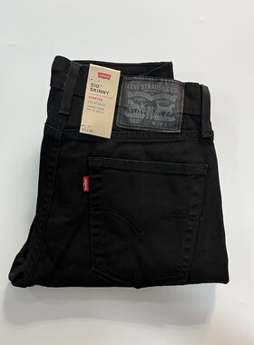 现货Levi's/李维斯男厚款510黑色中腰紧身小脚牛仔裤055104173