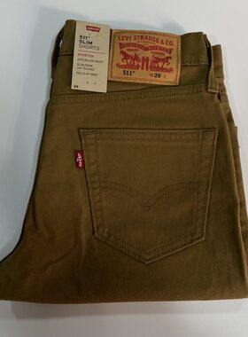 现货Levi's/李维斯男511卡其色牛仔短裤#365550241