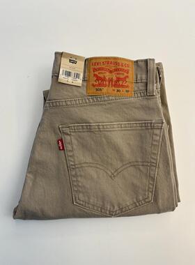 现货Levi’s/李维斯男厚款505卡其色牛仔布直筒牛仔裤#005052845