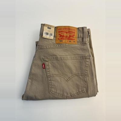 李维斯505卡其色直筒牛仔裤