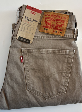 现货Levi’s/李维斯男559卡其色牛仔布直筒牛仔裤#005590625