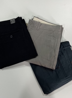 现货J.CREW男770中腰纯色直筒休闲裤chino四季款#E1590